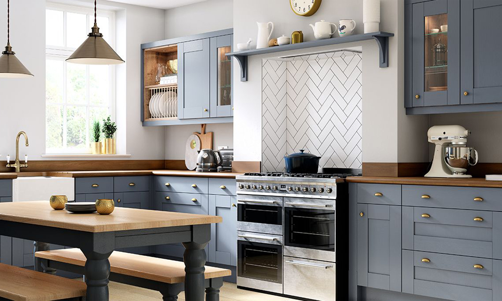 Light Blue New Design Shaker Kitchen Cabinets Swk 014 Houlive